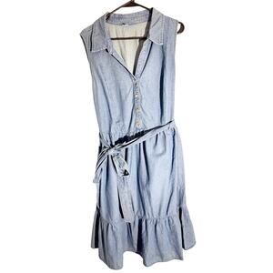 Draper James Chambray Denim Shirt Dress –2X